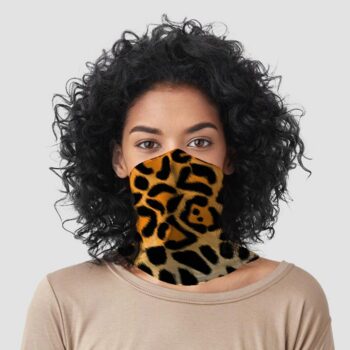 Neck Scarf Bandana Face Cover – Leopard Animal Print